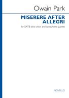 Cover icon of Miserere after Allegri (Score) sheet music for choir (SATB: soprano, alto, tenor, bass) by Owain Park, classical score, intermediate skill level
