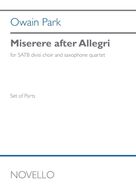 Cover icon of Miserere after Allegri (Parts) (complete set of parts) sheet music for other instruments by Owain Park, classical score, intermediate skill level