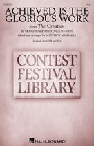 Cover icon of Achieved Is The Glorious Work (arr. Matthew Michaels) sheet music for choir (SSA: soprano, alto) by Franz Joseph Haydn and Matthew Michaels, intermediate skill level