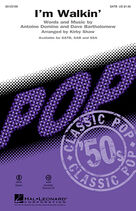 Cover icon of I'm Walkin' (complete set of parts) sheet music for orchestra/band by Kirby Shaw, Antoine Domino, Dave Bartholomew and Ricky Nelson, intermediate skill level