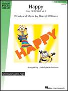 Cover icon of Happy sheet music for piano solo (elementary) by Pharrell Williams, Lynda Lybeck-Robinson and Pharrell, beginner piano (elementary)