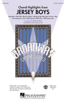 Cover icon of Jersey Boys (Choral Highlights) (complete set of parts) sheet music for orchestra/band by Mark Brymer, Bob Gaudio, Judy Parker and Frankie Valli & The Four Seasons, intermediate skill level