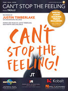 Cover icon of Can't Stop The Feeling sheet music for voice and other instruments (fake book) by Justin Timberlake, Johan Schuster, Max Martin and Shellback, intermediate skill level