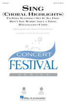Cover icon of Sing (Choral Highlights) sheet music for orchestra/band (Bb tenor saxophone) by Leonard Cohen, Roger Emerson, Justin Timberlake & Matt Morris featuring Charlie Sexton and Lee DeWyze, intermediate skill level