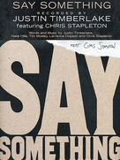 Cover icon of Say Something (feat. Chris Stapleton) sheet music for guitar (chords) by Justin Timberlake, Justin Timberlake feat. Chris Stapleton, Chris Stapleton, Larrance Dopson, Nate Hills and Tim Mosley, intermediate skill level