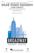 Cover icon of Dear Evan Hansen (Choral Highlights) (complete set of parts) sheet music for orchestra/band by Mark Brymer, Benj Pasek and Justin Paul, intermediate skill level