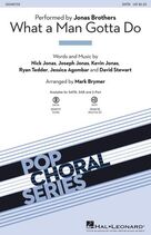 Cover icon of What a Man Gotta Do (arr. Mark Brymer) (complete set of parts) sheet music for orchestra/band by Mark Brymer, Dave Stewart, Jess Agombar, Jonas Brothers, Joseph Jonas, Kevin Jonas, Nick Jonas and Ryan Tedder, intermediate skill level