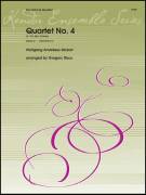 Cover icon of Quartet No. 4 (K. 157, Mvt. 3 Presto) (arr. Gregory Sisco) (COMPLETE) sheet music for saxophone quartet by Wolfgang Amadeus Mozart and Gregory Sisco, classical score, intermediate skill level