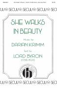 Cover icon of She Walks In Beauty sheet music for choir (SATB: soprano, alto, tenor, bass) by Darian Krimm and Lord Byron, intermediate skill level