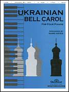 Cover icon of Ukrainian Bell Carol (Piano Quartet, four pianos sheet music for orchestra/band (piano/score) by Mark Hayes, intermediate skill level