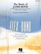 Cover icon of The Music of James Bond (COMPLETE) sheet music for concert band by Michael Brown and Miscellaneous, intermediate skill level