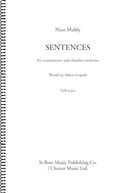 Cover icon of Sentences sheet music for orchestra (score) by Nico Muhly, classical score, intermediate skill level