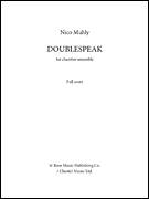 Cover icon of Doublespeak sheet music for mixed ensemble (score ands) by Nico Muhly, classical score, intermediate skill level