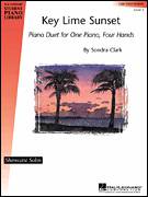 Cover icon of Key Lime Sunset sheet music for piano four hands by Sondra Clark, intermediate skill level