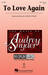 To Love Again sheet music download