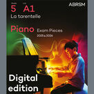 Cover icon of La tarentelle (Grade 5, list A1, from the ABRSM Piano Syllabus 2025 and 2026) sheet music for piano solo by J. F. F. Burgmüller, classical score, intermediate skill level
