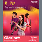 Cover icon of Andante espressivo (Grade 5, list B3, from the ABRSM Clarinet Syllabus from 2026) sheet music for clarinet solo by Felix Mendelssohn-Bartholdy, Alan Frank and Thea King, classical score, intermediate skill level