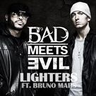 Cover icon of Lighters sheet music for voice, piano or guitar by Bad Meets Evil featuring Bruno Mars, Ari Levine, Bruno Mars, Isaac Jones, Marshall Mathers, Philip Lawrence, Philip Thornton, Roy Battle and Ryan Montgomery, intermediate skill level