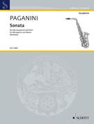 Cover icon of Sonata sheet music for alto saxophone and piano by Nicolo Paganini, classical score, advanced skill level