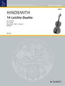 Cover icon of 14 Easy Pieces sheet music for two violins by Paul Hindemith, classical score, easy duet