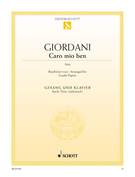 Cover icon of Caro mio ben, Aria in F major sheet music for soprano and piano by Tommaso Giordani, classical score, easy/intermediate skill level