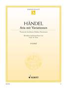 Cover icon of Aria with Variations, Theme of the famous Brahms Variations sheet music for piano solo by George Frideric Handel, classical score, easy/intermediate skill level