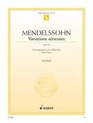 Cover icon of Variations serieuses, Op. 54 sheet music for piano solo by Felix Mendelssohn-Bartholdy, classical score, advanced skill level
