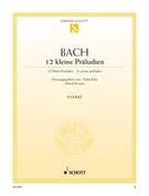 Cover icon of Twelve Short Preludes sheet music for piano solo by Johann Sebastian Bach, classical score, easy/intermediate skill level