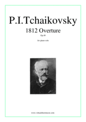 Cover icon of 1812 Overture Op.49 sheet music for piano solo by Pyotr Ilyich Tchaikovsky, classical score, intermediate/advanced skill level
