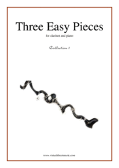 Cover icon of Three Easy Pieces (coll.1) sheet music for clarinet and piano, classical score, easy/intermediate skill level
