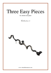 Cover icon of Three Easy Pieces (coll.2) sheet music for clarinet and piano, classical score, easy/intermediate skill level