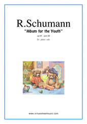 Cover icon of Album for the Youth III sheet music for piano solo by Robert Schumann, classical score, intermediate skill level