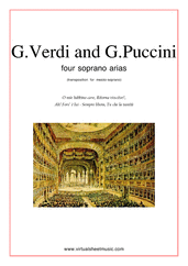 Cover icon of Four Soprano Arias, coll.2 (trascr. mezzo) sheet music for mezzo soprano and piano, classical score, intermediate/advanced skill level