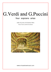 Cover icon of Four Soprano Arias, coll.1 and 2 sheet music for soprano and piano, classical score, intermediate/advanced skill level