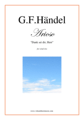 Cover icon of Arioso - Dank sei dir, Herr (score and parts) sheet music for wind trio by George Frideric Handel, classical wedding score, easy/intermediate skill level