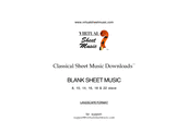 Cover icon of Blank Sheet Music - Manuscript Paper (landscape) sheet music for writing music! by Virtual Sheet Music, intermediate skill level