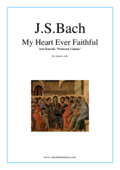 Cover icon of My Heart Ever Faithful sheet music for piano solo by Johann Sebastian Bach, classical wedding score, intermediate/advanced skill level