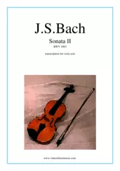 Cover icon of Sonata No.2 sheet music for viola solo by Johann Sebastian Bach, classical score, advanced skill level