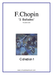 Cover icon of Ballades Op.23 and Op.38 (coll. 1) sheet music for piano solo by Frederic Chopin, classical score, advanced skill level