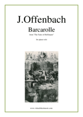 Cover icon of Barcarolle from "The Tales of Hoffmann" sheet music for piano solo by Jacques Offenbach, classical score, advanced skill level
