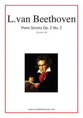 Cover icon of Sonata Op.2 No.2 sheet music for piano solo by Ludwig van Beethoven, classical score, intermediate/advanced skill level