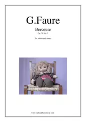 Cover icon of Berceuse Op.56 No.1 sheet music for violin and piano by Gabriel Faure, classical score, intermediate skill level