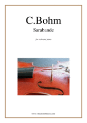 Cover icon of Sarabande sheet music for viola and piano by Carl Bohm, classical score, intermediate skill level
