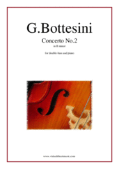 Cover icon of Concerto No.2 in B minor sheet music for double-bass and piano by Giovanni Bottesini, classical score, advanced skill level
