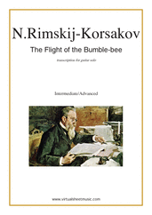 Cover icon of The Flight of the Bumblebee (intermediate/advanced) sheet music for guitar solo by Nikolai Rimsky-Korsakov, classical score, intermediate/advanced skill level