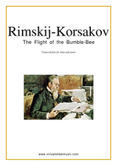 Cover icon of The Flight of the Bumblebee sheet music for tuba and piano by Nikolai Rimsky-Korsakov, classical score, advanced skill level