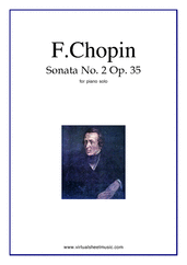Cover icon of Sonata No.2 in Bb minor Op.35 sheet music for piano solo by Frederic Chopin, classical score, advanced skill level