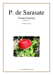 Cover icon of Carmen Fantasy sheet music for flute and piano by Pablo De Sarasate, classical score, advanced skill level