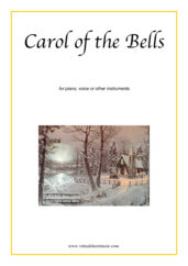 Cover icon of Carol of the Bells sheet music for piano, voice or other instruments, easy skill level
