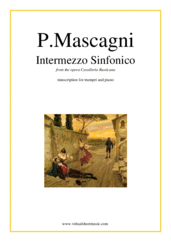 Cover icon of Intermezzo Sinfonico from Cavalleria Rusticana sheet music for trumpet and piano by Pietro Mascagni, classical wedding score, advanced skill level